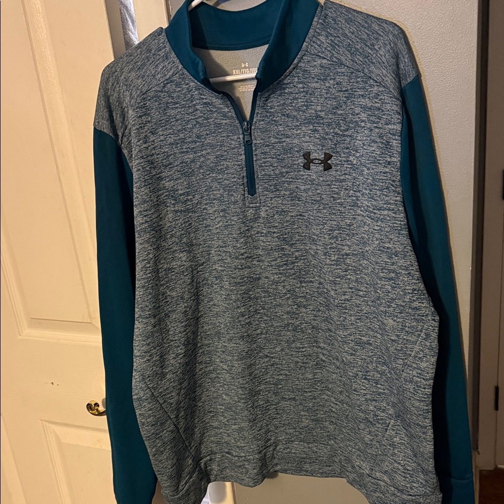 Under Armour Teal and Heather Gray Pullover